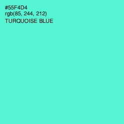 #55F4D4 - Turquoise Blue Color Image